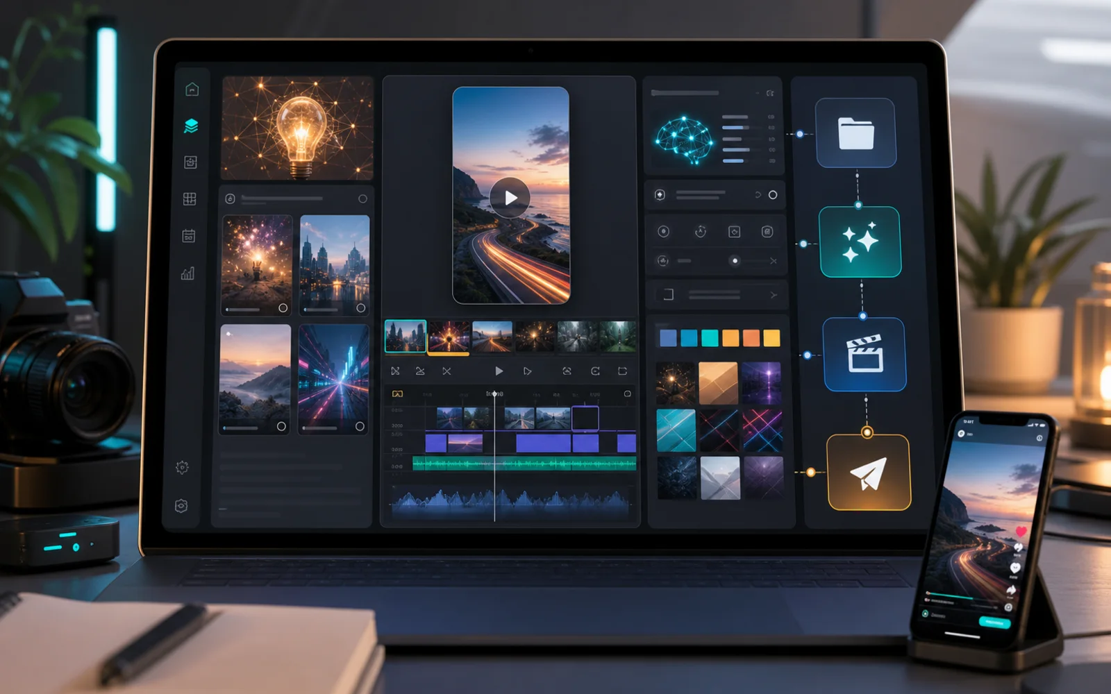 AI content generator dashboard preview